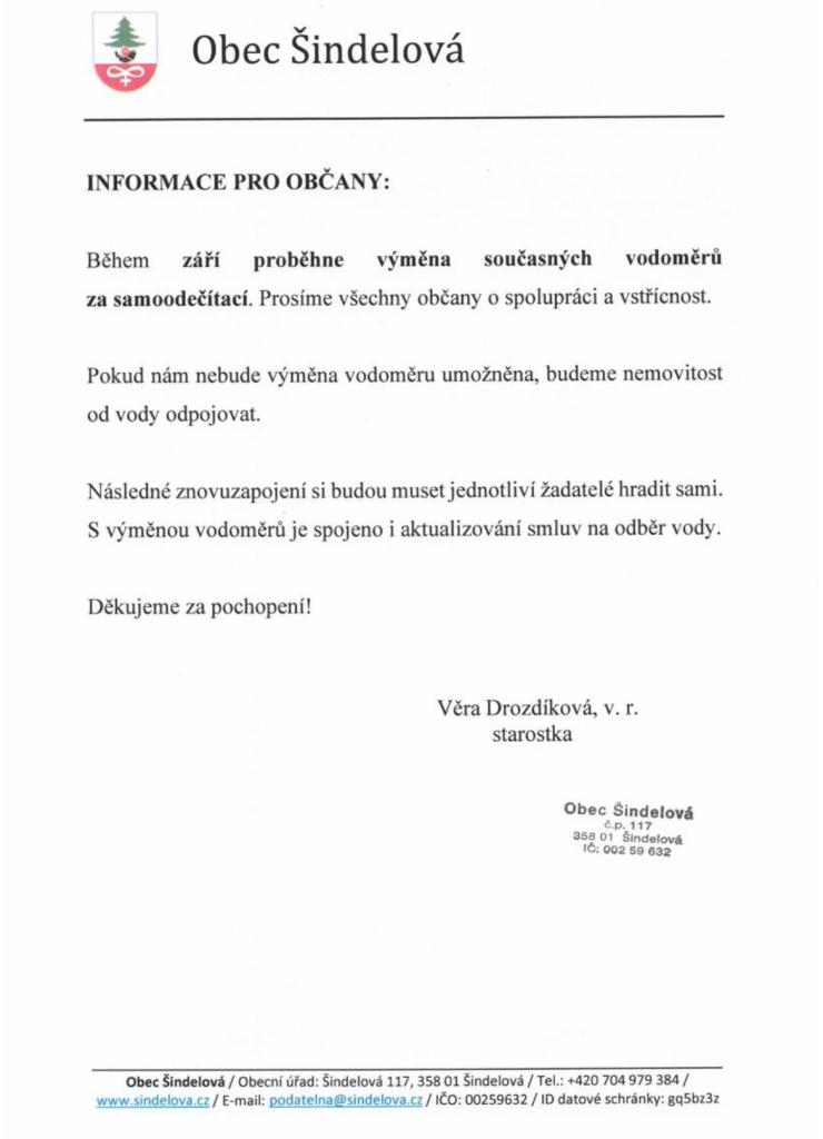 Informace pro&nbsp;občany 