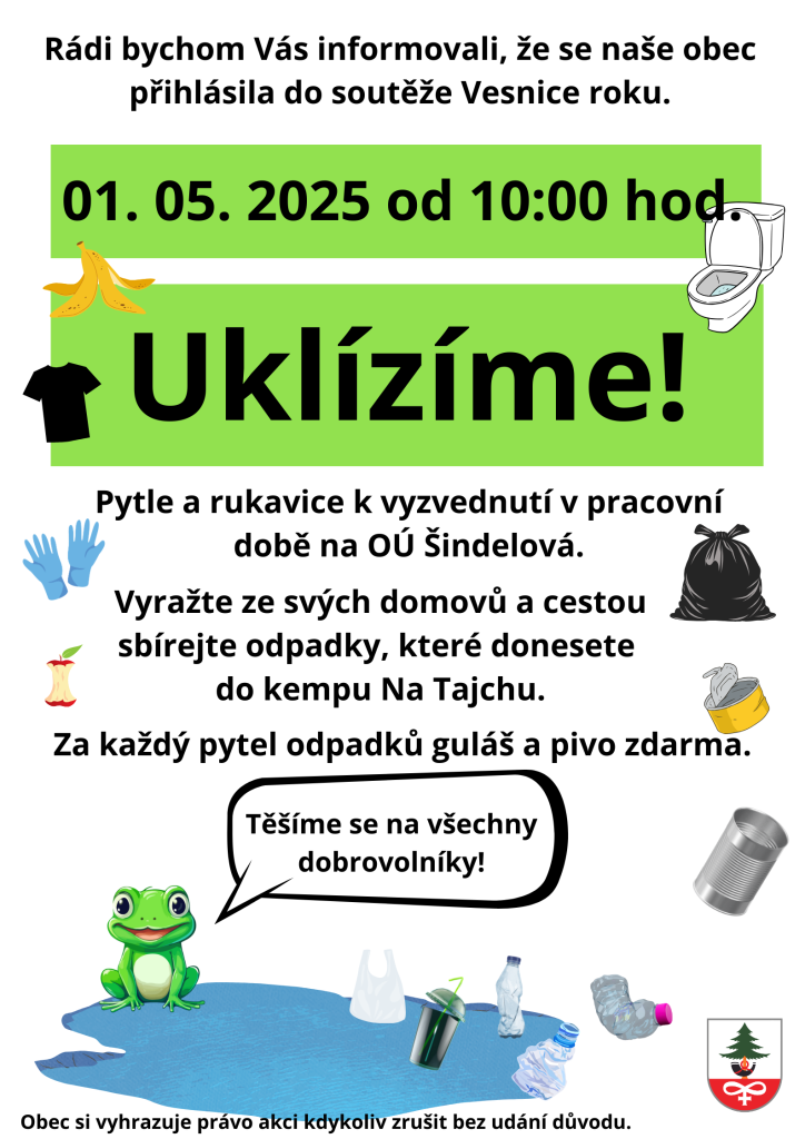Uklízíme!